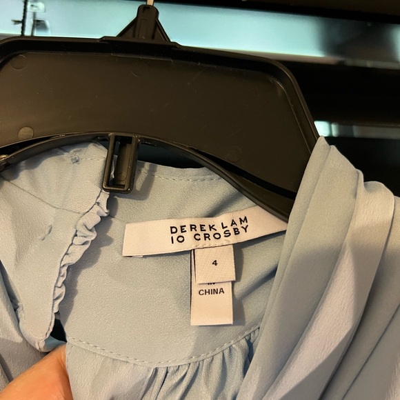 Derek Lam 10 Crosby ‘Celeste Wrap Dress’ Powder Blue Maxi Dress w/Cutout. Size 4 - Picture 5 of 7